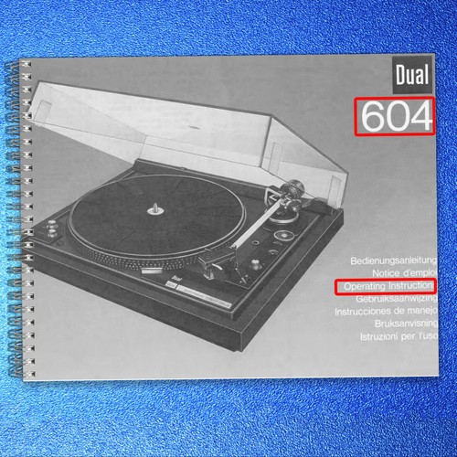 Dual 604 turntable user - 604,
