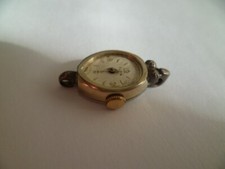 Vintage ELGIN WOMAN Watch WITH 10 R.G.P.BEZEL &STERL.LUGS &DIAMOND STONES 4UTFIX