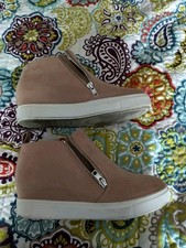 Sneakers zeppa rosa polvere