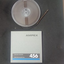 1x BOBINE NASTRO MAGNETICO 18cm (7") AMPEX 456 HI-FI REEL TO REEL OTTIMA  (030)