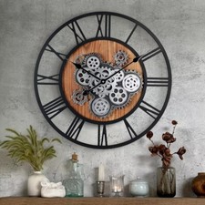 Orologio da Parete Grande Lafocuse con Ingranaggi Mobili Stile Moderno, 57 cm