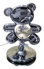 Orso ORSACCHIOTTO ARGENTATO CRYSTOCRAFT SWAROVSKI ELEMENTS IDEALE PER BOMBONIERE