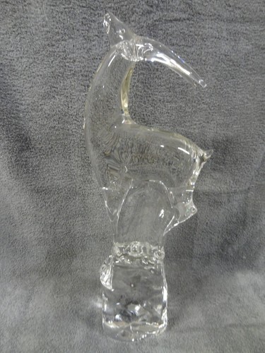 Scultura cervo antilope vetro