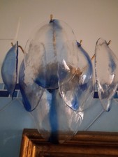  COPPIA  APPLIQUE VINTAGE LA MURRINA IN VETRO DI MURANO 