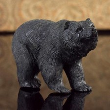 Scultura orso grizzly corno