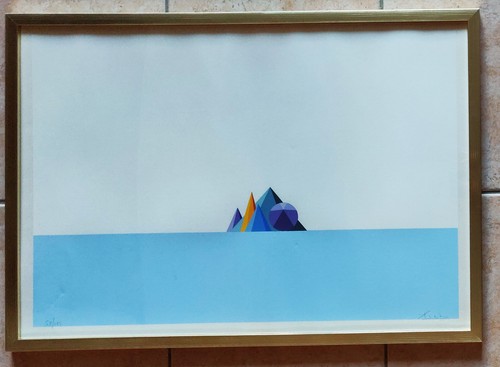 Litografia colori firmata - a,