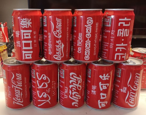 Lattine coca cola italia set - cola:,