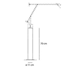  Artemide Supporto da terra per Tizio e Tizio LED - design Richard Sapper