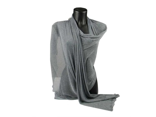 Scialle maglina grigio - in,