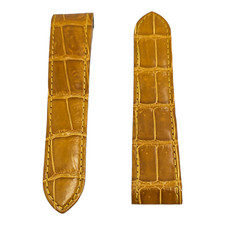 CARTIER SANTOS 100 XL 23 MM STRAP SHINY OCHRED YELLOW COMPATIBLE - ID: 2