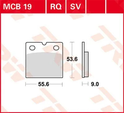Trw mcb19 brake pad ducati - mcb19,