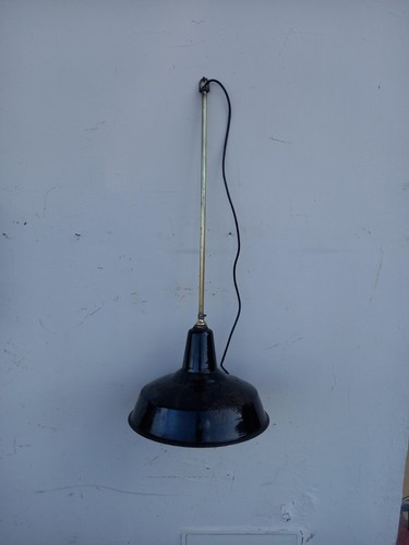 Lampadario vintage smaltato - lampadario,