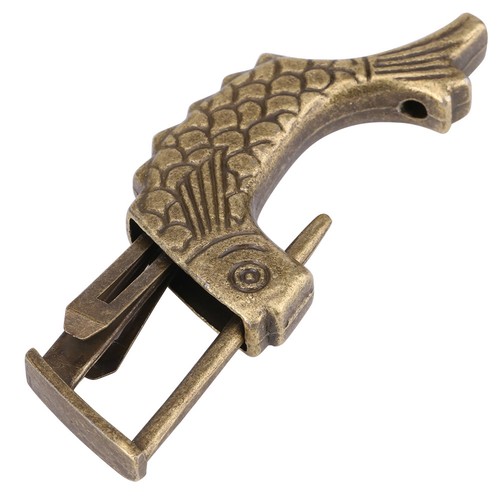 Antique fish shaped bronze - shaped,