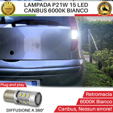 LAMPADA LUCE RETROMARCIA 15 LED P21W BA15S CANBUS PER FIAT PUNTO II 188 NO ERROR