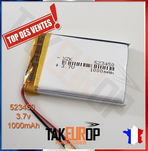 1000mah 523450 batterie - 1000mah,