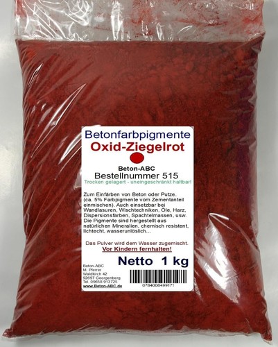 Pigmento colore ossido rosso