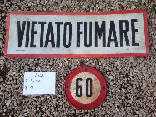 4102 bis vecchi cartelli ferro - vecchi,