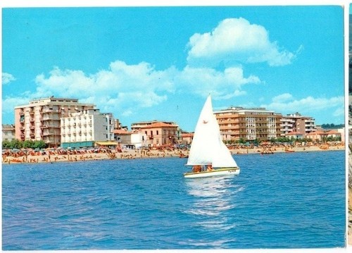 Cartolina fano spiaggia - cartolina,