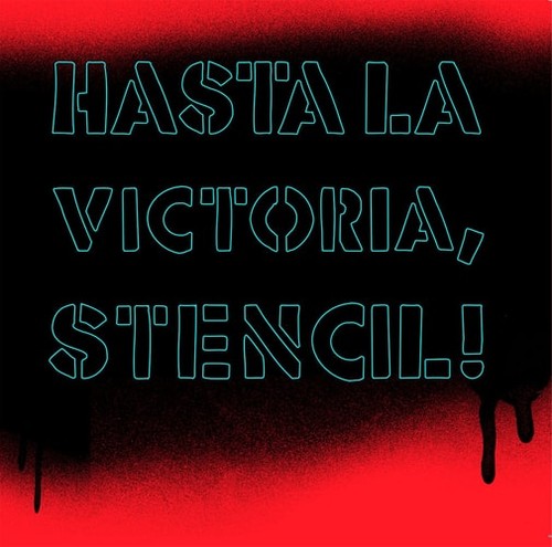 Hasta victoria stencil - la,