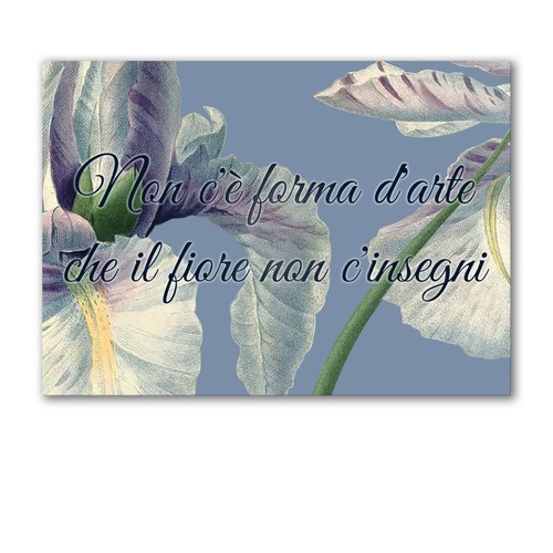 Quadro con frase sul - frase, fiore