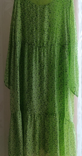 Maxi abito boho misto seta