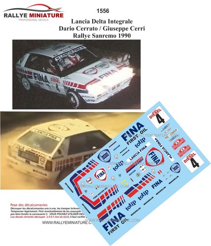 Decals ref 1556 lancia - 1/43,
