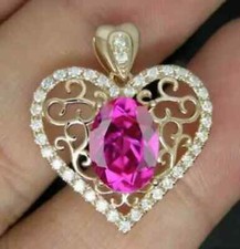 Ciondolo cuore amore zaffiro