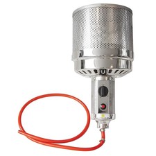 RICAMBIO BRUCIATORE STUFA FUNGO GAS RETE ACCIAIO INOX E REGOLATORE DI POTENZA