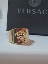 VERSACE Ring Sale Accessory Medusa Motif Thick Metal Gold Size 18 