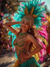 Danseuse carnaval plumes