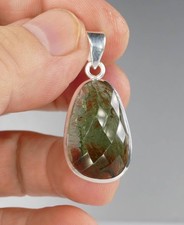 Faceted Gem MOLDAVITE Sterling