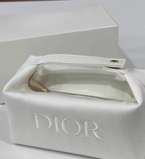 Christian Dior Beauty White Cosmetic Pouch – Authentic