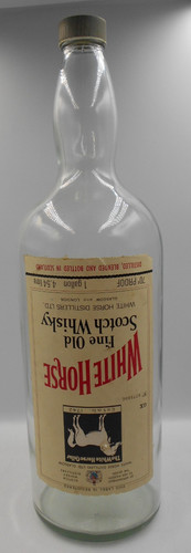 Vintage white horse gallon - white,