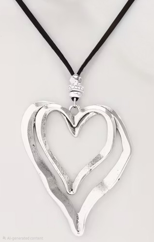 Collana ciondolo doppio cuore - collana,