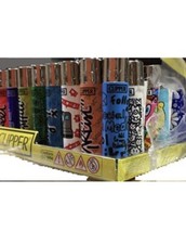 48 Accendini CLIPPER LARGE NUOVI MISTI- Grafiche Tutte Diverse Tra Loro.