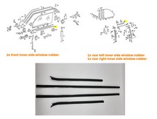 Set guide di tenuta anteriori posteriori interne adatte per Mercedes W123 C123 Coupe CE