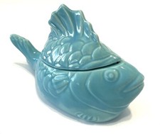 Vintage Bauer ceramica blu