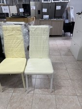 Set 4 Sedie Moderne Bianche