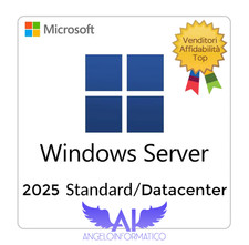 WINDOWS SERVER 2025 STANDARD 16 CORE/DATACENTER LICENZA ORIGINALE FATTURA
