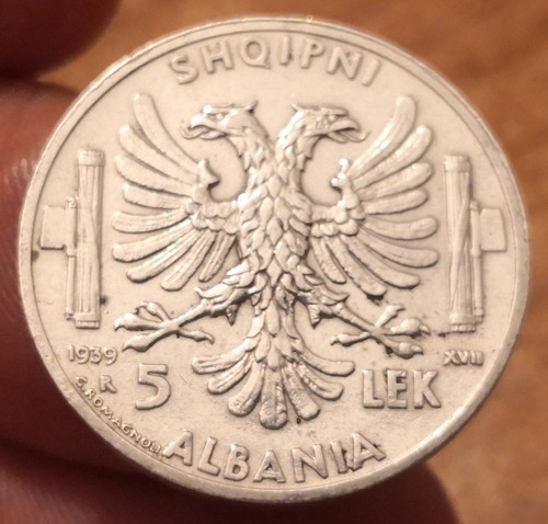 Moneta lek 1939 vittorio - moneta,