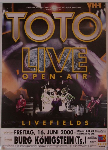 Toto concert poster live open - toto,