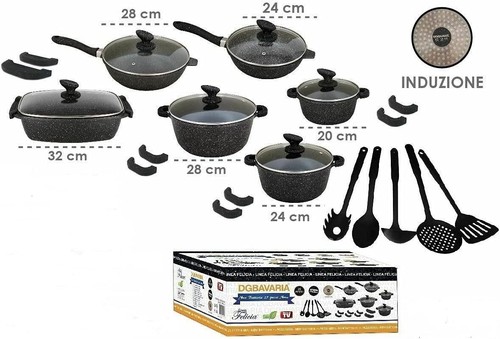 Batteria pentole pezzi - pentole, 25