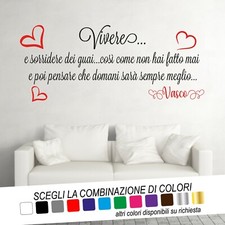 Adesivo Murale Frase VIVERE