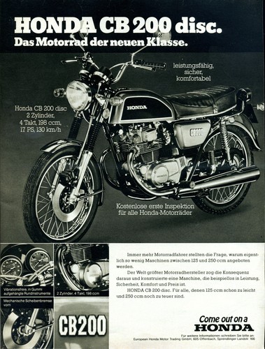 Honda 200 disc come - 200, --