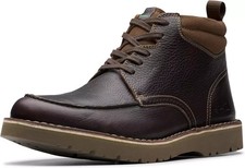 Stivali Chukka Clarks da uomo EASTRIDGE PEAK in pelle marrone scuro UK 9 / EU 43