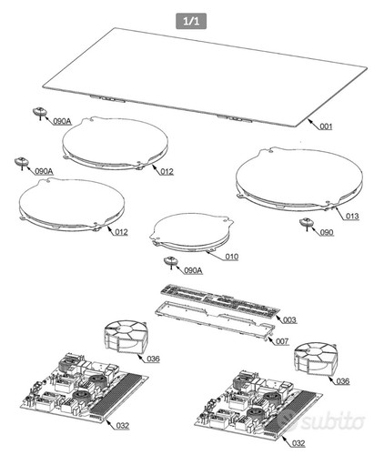 Ricambi piano cottura