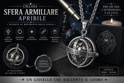 Collana sfera armillare - collana,