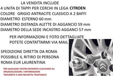 4 Tappi Coprimozzo Citroen C1