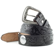 Cintura western in pelle stile