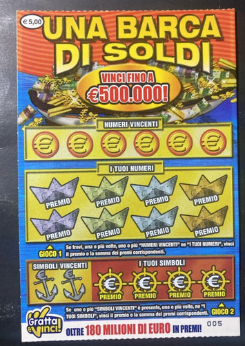 Gratta vinci solo per - e,
